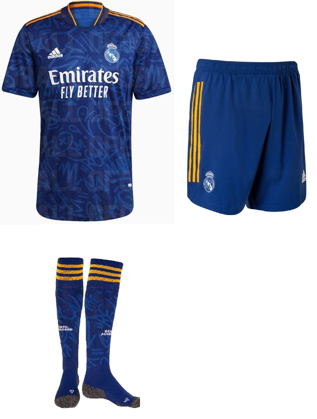 Kit adulto II Real Madrid 2021 2022 Adidas oficial